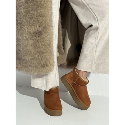 Ghete Snow Camel tip ugg piele naturala - Img 6