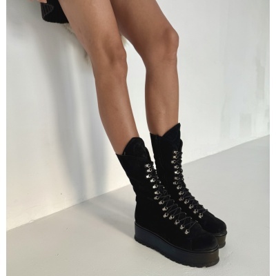 Ghete Spirit Negru piele naturala