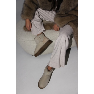 Ghete tip ugg Snow Bej - Img 5