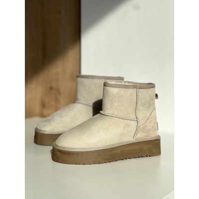Ghete tip ugg Snow Bej - Img 3