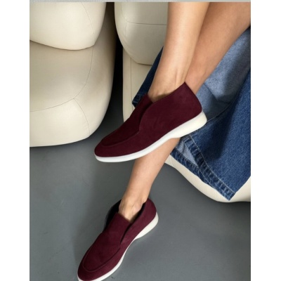 Ghetute Lara S piele naturala Bordo
