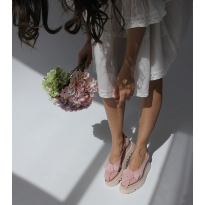 Pantofi Bohemis Pink piele naturala - Img 3