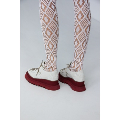 Pantofi casual cu siret Farro White&Whine piele naturala - Img 3