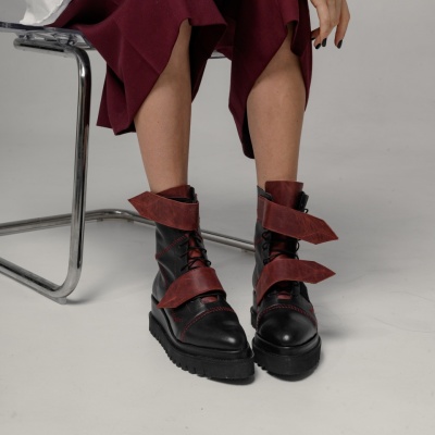 Ghete bocanci Buckle Up piele naturala - Img 1