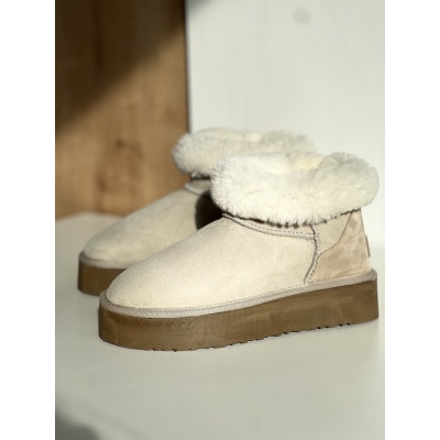 Ghete tip ugg Snow Bej - Img 1