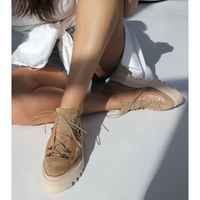 Pantofi casual cu siret Farro piele naturala - Img 5