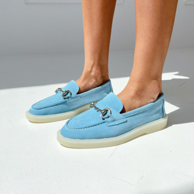 Pantofi mocasini Wisk Blu piele intoarsa - Img 2
