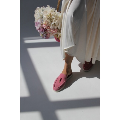 Papuci Lara pink piele naturala - Img 4