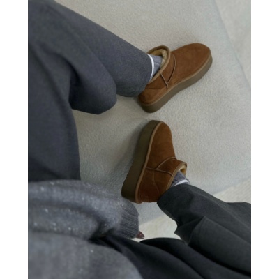 Ghete Snow Camel tip ugg piele naturala - Img 1