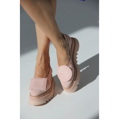 Pantofi Collin Soft Pink piele naturala - Img 4