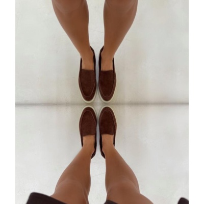 Pantofi mocasini Wisk Brown piele intoarsa - Img 1