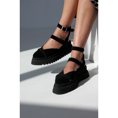 Pantofi Pins Black piele naturala - Img 6