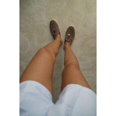 Papuci Lara Red\ Beige piele naturala - Img 3
