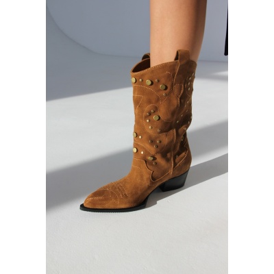 Ghete ciocate Ivy piele naturală