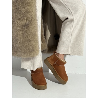 Ghete Snow Camel tip ugg piele naturala - Img 7