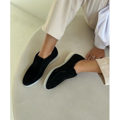 Ghetute Lara S piele intoarsa Negru - Img 1