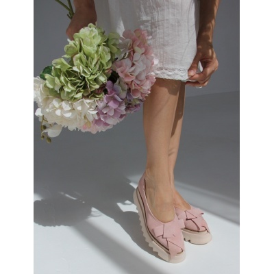 Pantofi Bohemis Pink piele naturala - Img 4