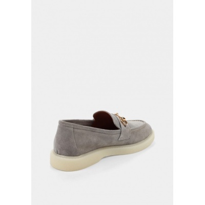 Pantofi mocasini Wisk Gri piele intoarsa - Img 2