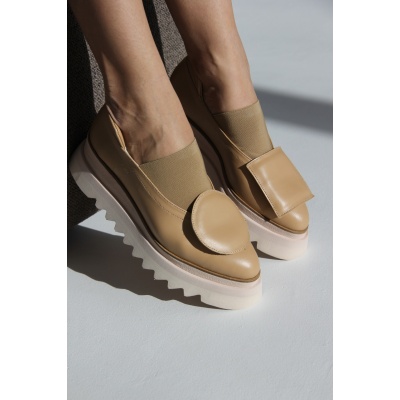 Pantofi Pasadena Cream piele naturala