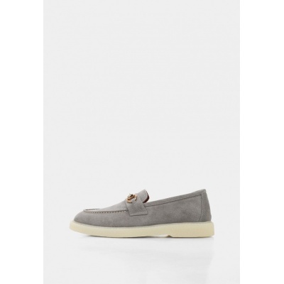 Pantofi mocasini Wisk Gri piele intoarsa - Img 3