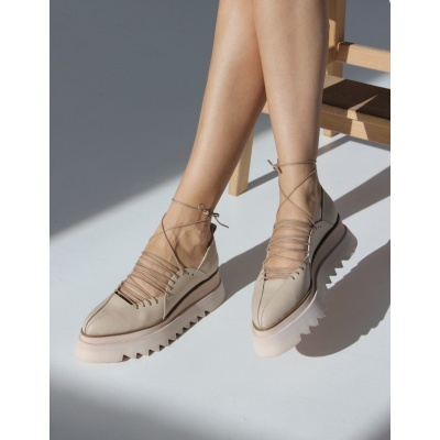 Pantofi Serena cu platforma piele naturală - Img 4