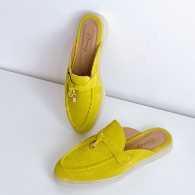 Papuci Lara Lime piele naturala - Img 2