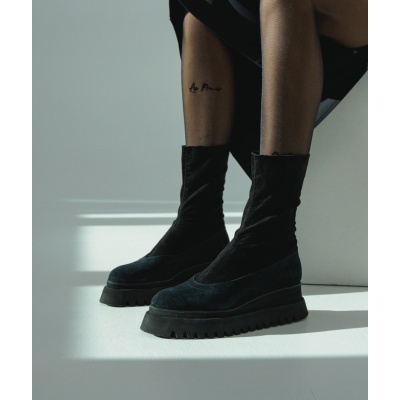 Ghete Adezzo Plain piele naturala stretch