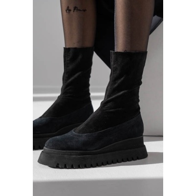 Ghete Adezzo Plain piele naturala stretch