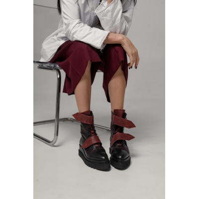 Ghete bocanci Buckle Up piele naturala - Img 3