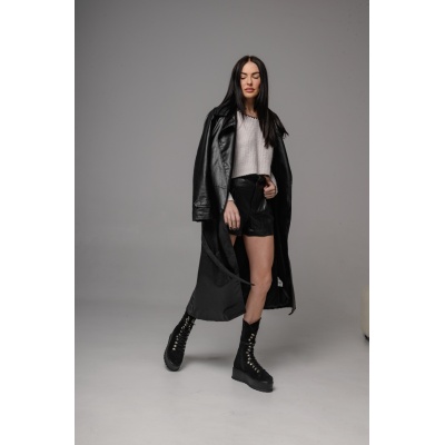 Ghete bocanci Spirit Negru sale piele naturala - Img 5
