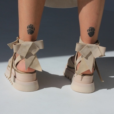 Pantofi Jacqueline Cream Bow - Img 3