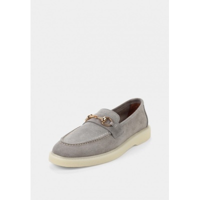 Pantofi mocasini Wisk Gri piele intoarsa - Img 4