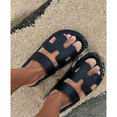 Papuci Tao Black Matte piele naturala - Img 1