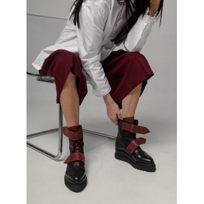 Ghete bocanci Buckle Up piele naturala - Img 4