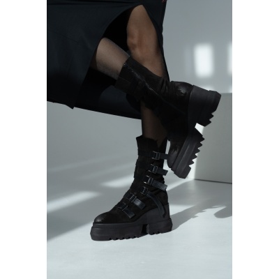 Ghete NORAH Buckle Boots piele naturală - Img 4