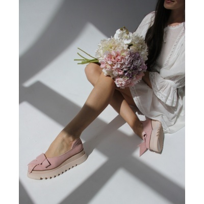 Pantofi Bohemis Pink piele naturala - Img 5