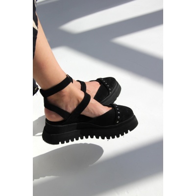 Pantofi Pins Black piele naturala - Img 4