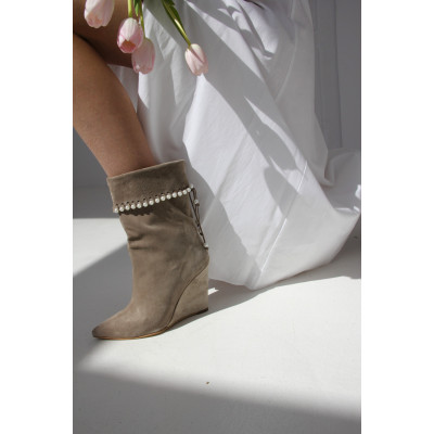 Botine Perolado Bej Medium - Img 5