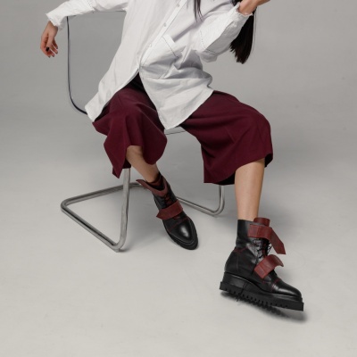 Ghete bocanci Buckle Up piele naturala - Img 5