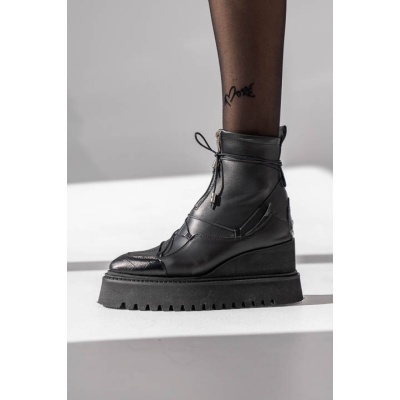 Ghete Marine piele naturală stretch matte
