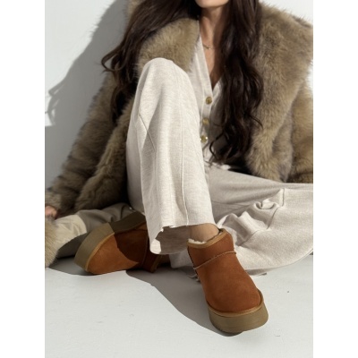 Ghete Snow Camel tip ugg piele naturala - Img 5