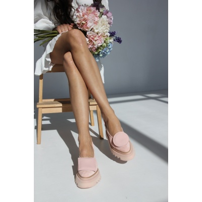 Pantofi Collin Soft Pink piele naturala - Img 9