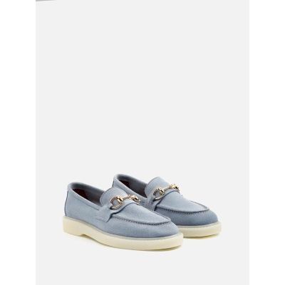 Pantofi mocasini Wisk Blu piele intoarsa - Img 6