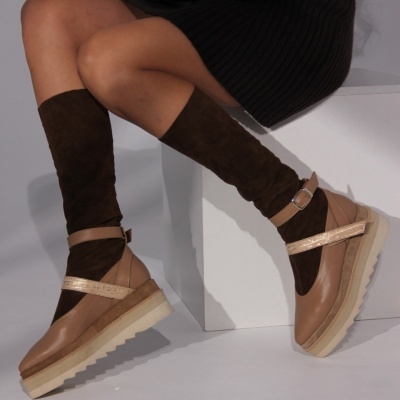 Cizme cu platforma stretch Meloni