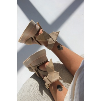 Pantofi Jacqueline Cream Bow - Img 4