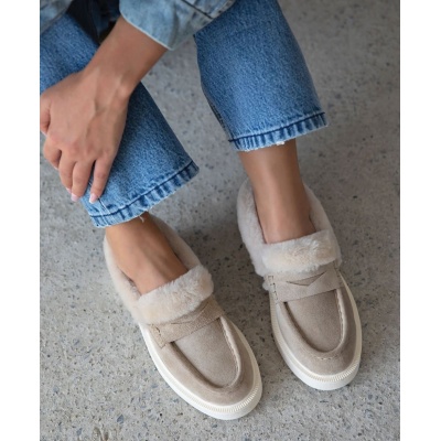Pantofi mocasini Zest piele intoarsa - Img 2