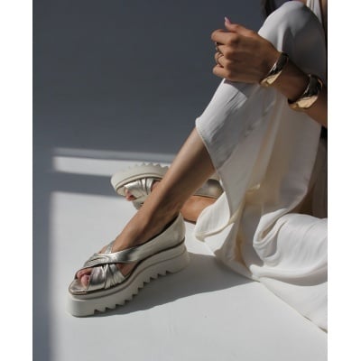 Pantofi Veluna Auriu