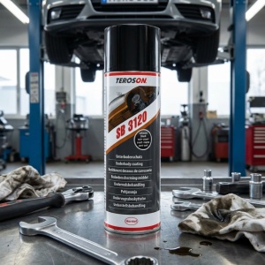 Spray Antifon Cauciucat Teroson SB 3120, 500ml, Negru – Protecție Șasiu Flexibilă, Anti-Pietriș și Anticoroziune - Img 2