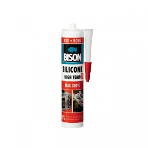 Silicon Bison High Temp – Etanșeizant Rezistent la Temperaturi Ridicate (până la 300°C), Roșu, Cartuș 280ml