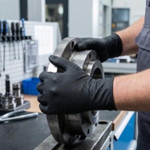 Mănuși de Protecție din Nitril Negru Extra Grip, Mercator, Mărimea L, 50 bucăți - Img 5